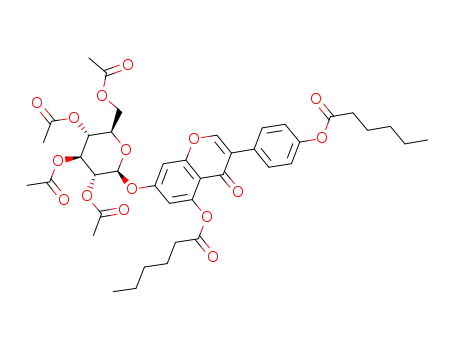 5,4'-di-O-hexanoylgenistein-7-yl 2'',3'',4'',6''-tetra-O-acetyl-β-D-glucopyranoside