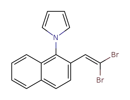 Molecular Structure of 1146543-29-4 (1-[2-(2,2-dibromo-vinyl)-naphthalen-1-yl]-1H-pyrrole)