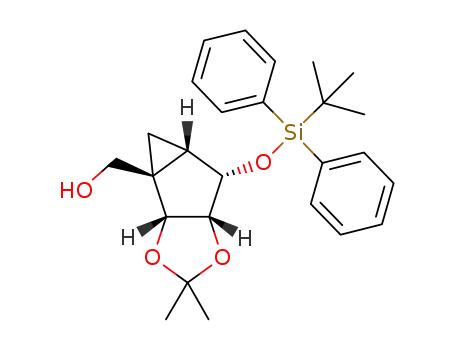 [5-(tert-butyl-diphenyl-silanyloxy)-3,3-dimethyl-tetrahydro-2,4-dioxa-cyclopropa[α]pentalen-1α-yl]-methanol