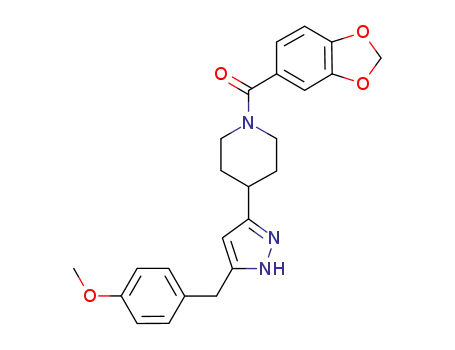 1-(1,3-benzodioxol-5-ylcarbonyl)-4-[5-(4-methoxybenzyl)-1H-pyrazol-3-yl]piperidine