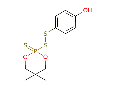 Molecular Structure of 1068439-11-1 (4-[(5,5-dimethyl-2-thioxo-1,3,2-dioxaphosphorinan-2-yl)disulfanyl]phenol)