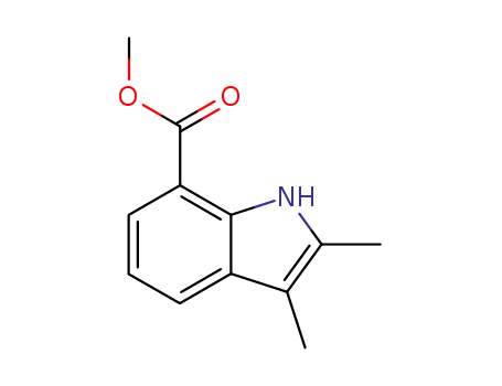 Molecular Structure of 105908-32-5 (1H-Indole-7-carboxylic acid, 2,3-dimethyl-, methyl ester)