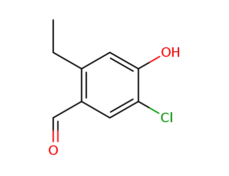 Molecular Structure of 947156-29-8 (5-chloro-2-ethyl-4-hydroxyBenzaldehyde)
