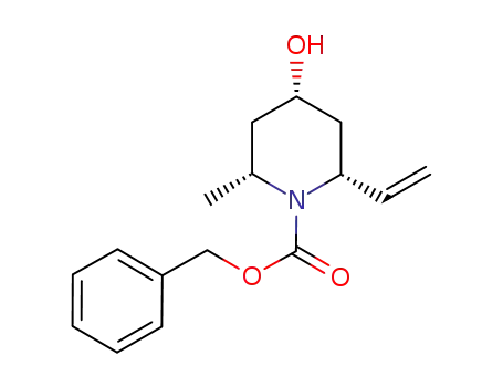 (-)-benzyl (2R,4S,6R)-4-hydroxy-2-methyl-6-vinylpiperidine-1-carboxylate