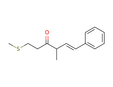 Molecular Structure of 1173936-70-3 ((E)-4-methyl-1-(methylthio)-6-phenylhex-5-en-3-one)