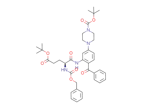 4-(benzyloxycarbonylamino)-5-[2-benzoyl-5-(4-(tert-butoxycarbonyl)piperazin-1-yl)phenylamino]-5-oxopentanoic acid tert-butyl ester