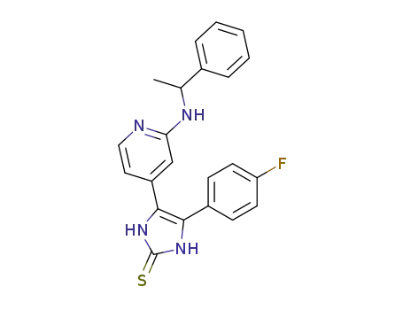 2H-Imidazole-2-thione,
4-(4-fluorophenyl)-1,3-dihydro-5-[2-[(1-phenylethyl)amino]-4-pyridinyl]-