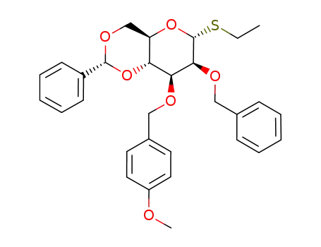ethyl 2-O-benzyl-4,6-O-benzylidene-3-O-p-methoxybenzyl-1-thio-α-D-mannopyranoside