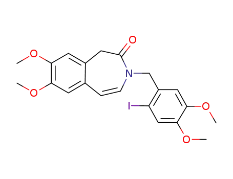 Molecular Structure of 1104967-37-4 (3-(2-iodo-4,5-dimethoxybenzyl)-7,8-dimethoxy-1,3-dihydrobenzo[d]azepin-2-one)