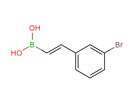 Molecular Structure of 943341-66-0 (2-(3-BROMO-PHENYL)-ETHENEBORONIC ACID)