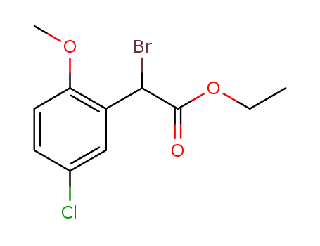 Molecular Structure of 1050481-79-2 (BROMO-(5-CHLORO-2-METHOXY-PHENYL)-ACETIC ACID ETHYL ESTER)