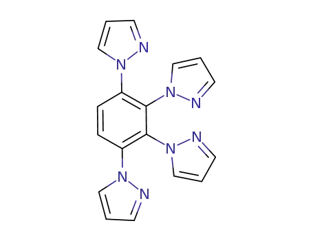 Molecular Structure of 1172112-97-8 (1,2,3,4-tetrakis(pyrazol-1-yl)benzene)