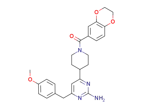 4-[1-(2,3-dihydro-1,4-benzodioxin-6-ylcarbonyl)piperidin-4-yl]-6-(4-methoxybenzyl)pyrimidin-2-amine