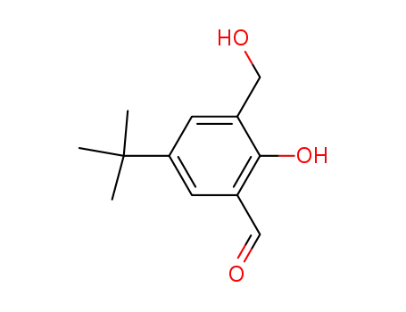 Molecular Structure of 39117-96-9 (5-TERT-BUTYL-2-HYDROXY-3-HYDROXYMETHYLBENZALDEHYDE)