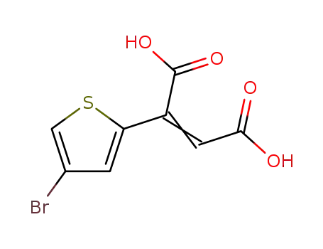 Molecular Structure of 917772-59-9 (2-Butenedioic acid, 2-(4-bromo-2-thienyl)-)