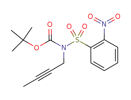 Molecular Structure of 1100756-20-4 (tert-butyl but-2-yn-1-yl[(2-nitrophenyl)sulfonyl]carbamate)