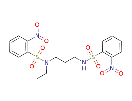 Molecular Structure of 1111643-45-8 (N<sup>(1)</sup>-ethyl-N<sup>(1)</sup>,N<sup>(3)</sup>-bis(2-nitrobenzenesulfonyl)propane-1,3-diamine)