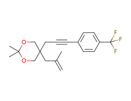4-(4,4-dimethyl-[3,5]-dioxanyl)-6-methyl-1-(4-(trifluoromethyl)phenyl)hept-6-en-1-yne
