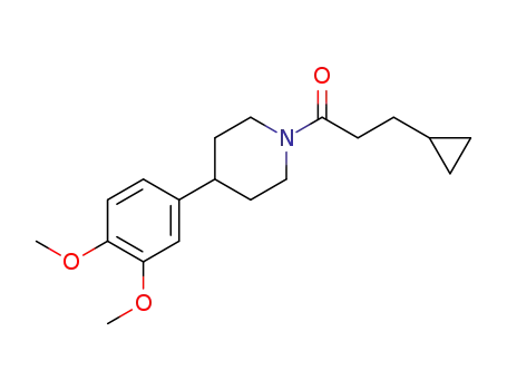 Molecular Structure of 1204428-45-4 (3-cyclopropyl-1-(4-(3,4-dimethoxyphenyl)piperidin-1-yl)-propan-1-one)