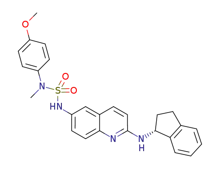 N'-{2-[(1R)-2,3-dihydro-1H-inden-1-ylamino]quinolin-6-yl}-N-(4-methoxyphenyl)-N-methylsulfamide