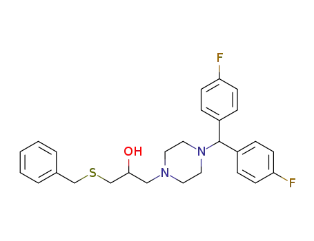 Molecular Structure of 143759-79-9 (1-(benzylsulfanyl)-3-{4-[bis(4-fluorophenyl)methyl]piperazin-1-yl}propan-2-ol)