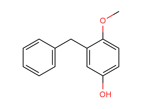 Molecular Structure of 68033-00-1 (Phenol, 4-methoxy-3-(phenylmethyl)-)