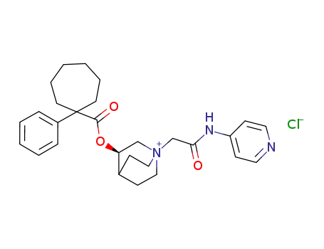 (R)-3-(1-Phenyl-cycloheptanecarbonyloxy)-1-(pyridin-4 ylcarbamoylmethyl)-1-azonia-bicyclo[2.2.2]octane chloride