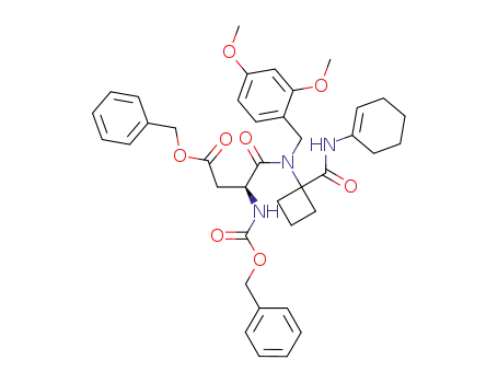 3-benzyloxycarbonylamino-N-[1-(cyclohex-1-enylcarbamoyl)-cyclobutyl]-N-(2,4-dimethoxybenzyl)succinamic acid benzyl ester