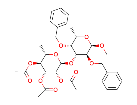 methyl 2,3,4-tri-O-acetyl-α-L-rhamnopyranosyl-(1->3)-2,4-di-O-benzyl-α-L-fucopyranoside