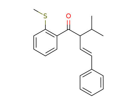 Molecular Structure of 1173936-86-1 ((E)-2-isopropyl-1-(2-(methylthio)phenyl)-4-phenylbut-3-en-1-one)