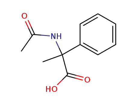 Molecular Structure of 16707-49-6 ((2R)-2-(Acetylamino)-2-phenylpropionic acid)