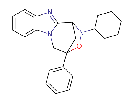 (1R*,4S*)-2-cyclohexyl-4-phenyl-1,2,4,5-tetrahydro-1,4-methano[1,2,5]oxadiazepino[5,4-a]benzimidazole