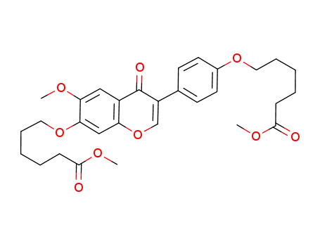 6-{6-methoxy-3-[4-(5-methoxycarbonyl-pentyloxy)phenyl]-4-oxo-4H-chromen-7-yloxy}hexanoic acid methyl ester