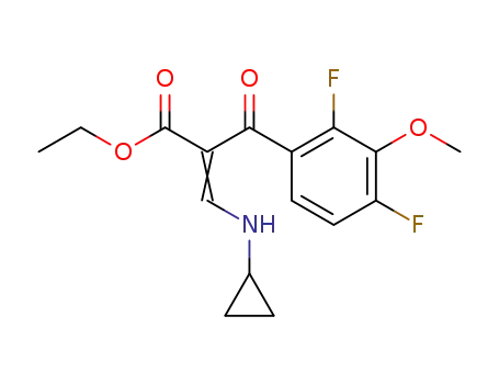 alpha-[(cyclopropylamino)methylene]-2,4-difluoro-3-methoxy-beta-oxo-benzenepropanoic acid ethyl ester