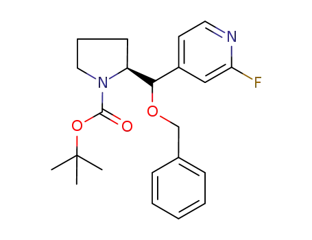4-[(1R,1S)-benzyloxy-1-((2S)-1-tert-butoxycarbonyl-pyrrolidin-2-yl)-methyl]-2-fluoro-pyridine