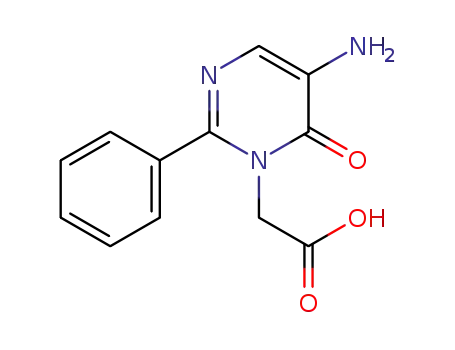 Molecular Structure of 439910-96-0 (2-(5-amino-6-oxo-2-phenylpyrimidin-1(6H)-yl)acetic acid)