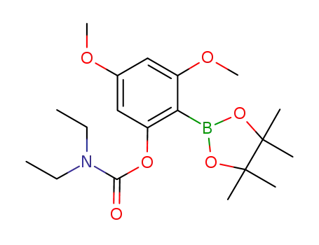 Molecular Structure of 1032189-97-1 (3,5-dimethoxy-2-(4,4,5,5-tetramethyl-1,3,2-dioxaborolan-2-yl)phenyl diethylcarbamate)