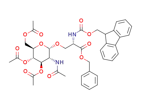 N-[(9H-fluoren-9-ylmethoxy)carbonyl]-O-(2-acetamido-3,4,6-tri-O-acetyl-2-deoxy-α-D-glucopyranosyl)-L-serine benzyl ester