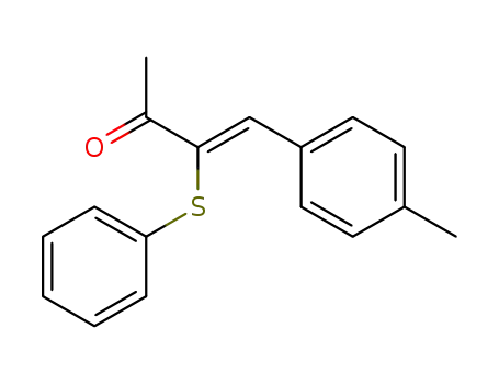 Molecular Structure of 223921-95-7 (3-Buten-2-one, 4-(4-methylphenyl)-3-(phenylthio)-, (3Z)-)