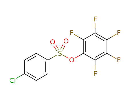 Molecular Structure of 161759-99-5 (2,3,4,5,6-PENTAFLUOROPHENYL 4-CHLOROBENZENESULPHONATE)