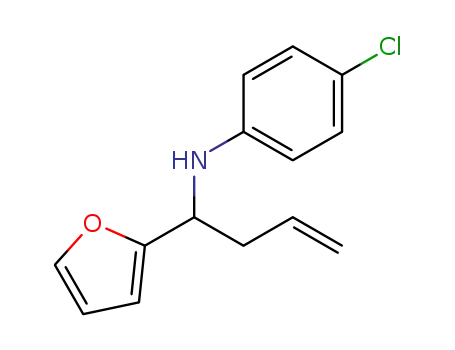 4-chloro-N-(1-(furan-2-yl)but-3-enyl)benzenamine