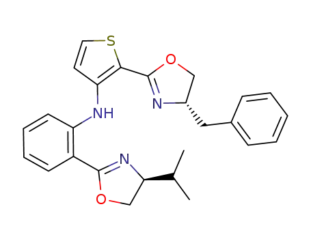 [2-((4S)-4-isopropyl-4,5-dihydrooxazol-2-yl)-phenyl][2-((4S)-4-benzyl-4,5-dihydrooxazol-2-yl)-thiophene-3-yl]amine