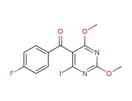 (4-fluorophenyl)(4-iodo-2,6-dimethoxypyrimidin-5-yl)methanone
