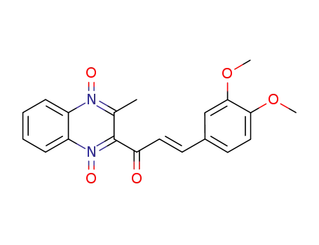 Molecular Structure of 1172616-37-3 (2-[3-(3,4-dimethoxyphenyl)-2-propenoyl]-3-methylquinoxaline-1,4-dioxide)