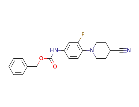 Molecular Structure of 1161781-97-0 (benzyl [4-(4-cyano-piperidin-1-yl)-3-fluoro-phenyl]-carbamate)