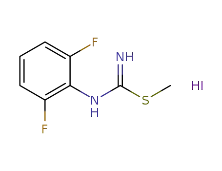 Molecular Structure of 59772-32-6 (C<sub>8</sub>H<sub>8</sub>F<sub>2</sub>N<sub>2</sub>S*HI)