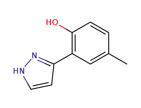 Molecular Structure of 57148-86-4 (3-(2-Hydroxy-5-methylphenyl)pyrazole)