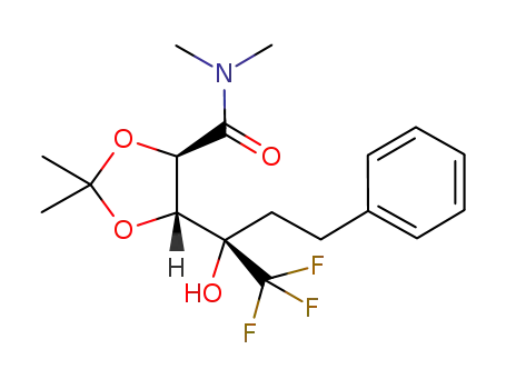 (-)-(4R,5R)-5-[(S)-1-hydroxy-3-phenyl-1-(trifluoromethyl)propyl]-2,2-dimethyl-[1,3]-dioxolane-4-(dimethyl)carboxylamide