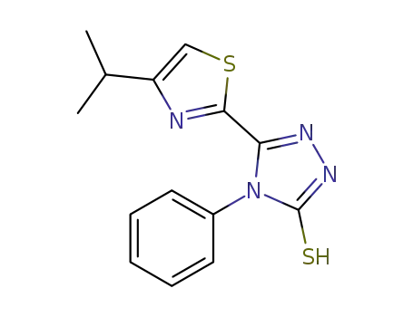 5-(4-isopropylthiazol-2-yl)-4-phenyl-4H-1,2,4-triazole-3-thiol