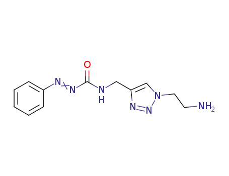 Molecular Structure of 1224434-27-8 (N-((1-(2-aminoethyl)-1H-1,2,3-triazol-4-yl)methyl)-2-phenyldiazenecarboxamide)